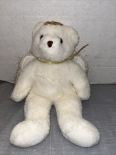 Vintage 2001 TY Beanie Buddies Classic DIVINE White ANGEL 14" Teddy Bear Plush
