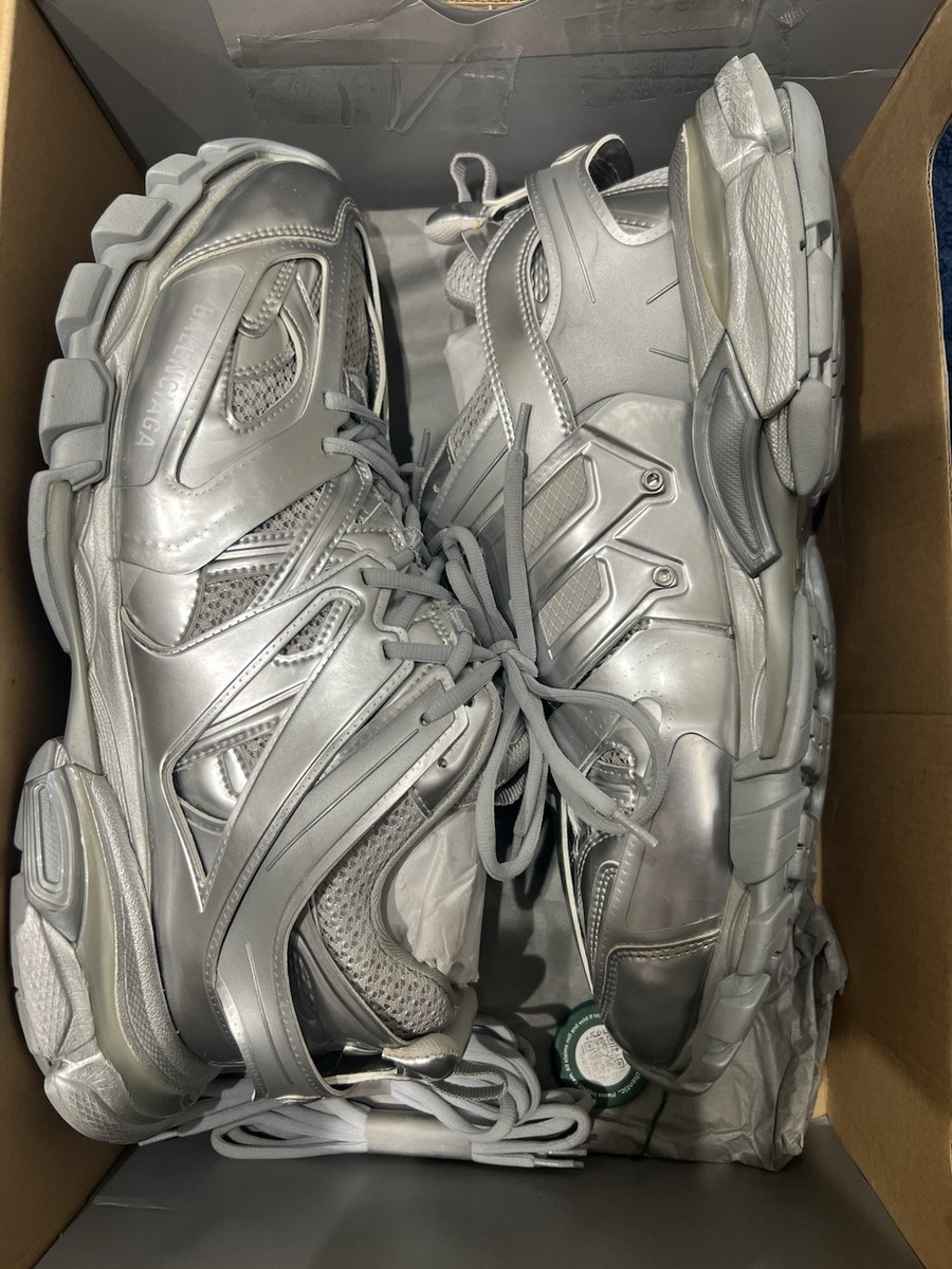 Size 13 - Balenciaga Track Sneaker Silver Sz.46 | eBay
