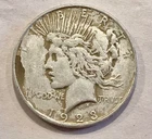 1923-D Peace Dollar 90% Silver-  Circulated, Denver Mint