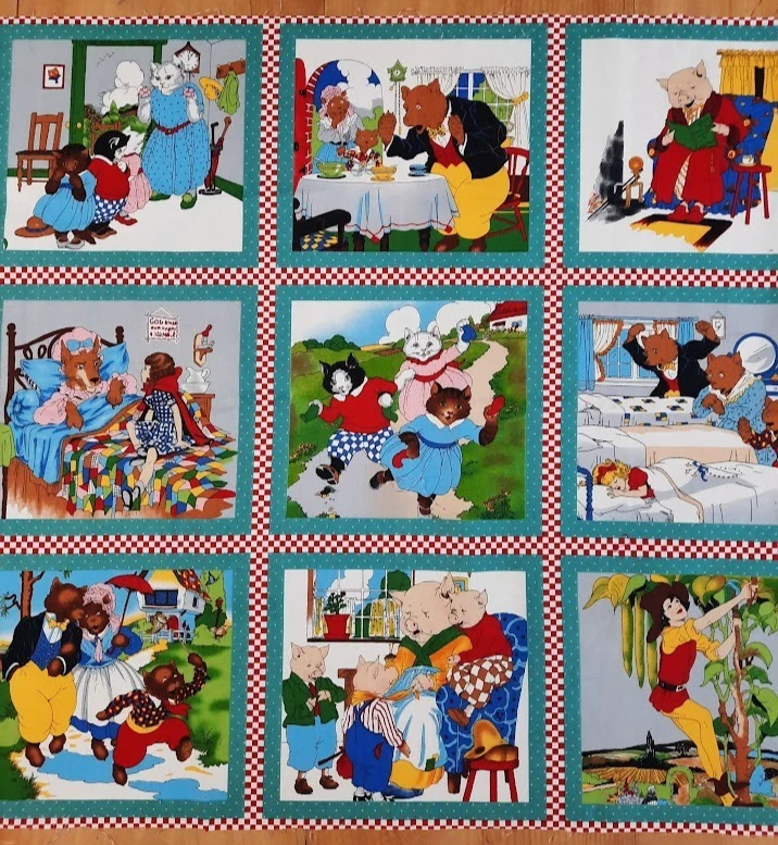 Fairy Tale Friends Moda Fabric American Jane Patterns 21600 Fabric Panel 23"x44" - Image 4 of 4