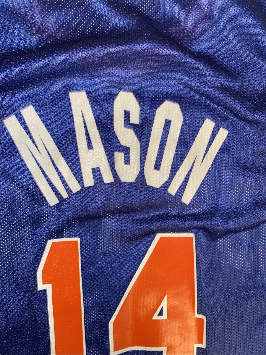 M*O様 New York Knicks Anthony ユニフォーム XL 上 Anthony Mason New York Knicks Vintage Champion Replica Jersey Blue
