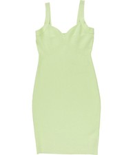 GUESS Womens Woven Midi Dress, green, L