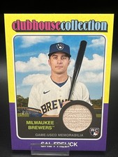 2024 Topps Heritage Sal Frelick Rookie Clubhouse  Game Used Memorabilia Brewers