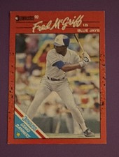 Donruss 1990 Grand Slammers Fred McGriff #9 Toronto Blue Jays Baseball Card