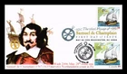 US COVER SAMUEL DE CHAMPLAIN VOYAGE OF 1606 FDC CANADA JOINT ISSUE COMBO