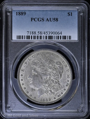 1889-P $1 Morgan Silver Dollar PCGS AU 58