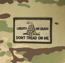 Dont Tread On Me Coyote Tan Gadsen Flag 2x3 Morale Patch