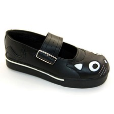 T.U.K. A6467L Tuk Round Toe Kitty Sneaker Mary Jane Black Vegan Leather