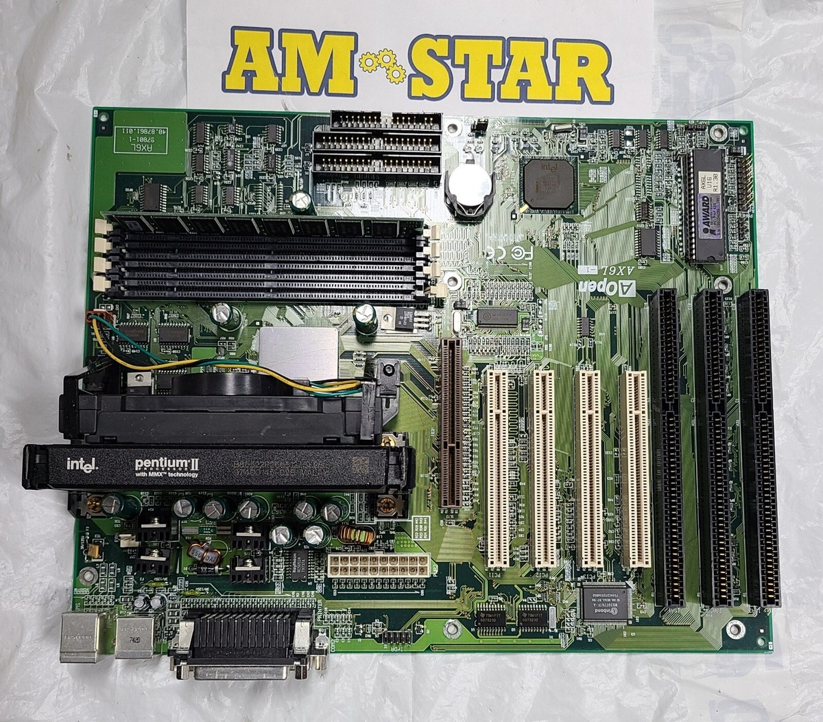 AOpen AX6L Vintage Motherboard with CPU Intel Pentium II