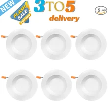 6 Pack / 12 Pack 6 inch 15W LED Can Lights Dimmable Recessed Retrofit Down Light