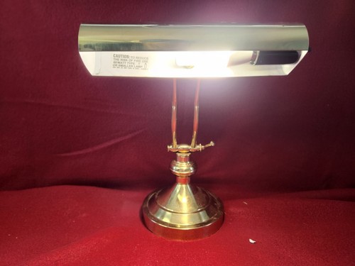 Vintage Brass Piano Bankers Lamp - Picture 3 of 7