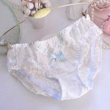 Korean Lolita Mori Girls Panties Cute Bow Underpants Ruffles Sweet Brief Knicker