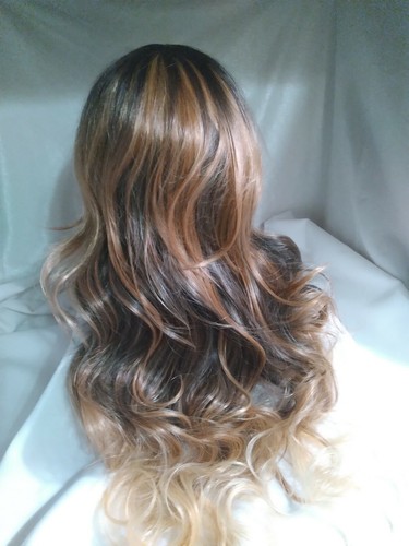 WOMENS LADIES Past The Shoulder Length WAVY BLONDE BROWN Synthetic WIG - Bild 4 von 7