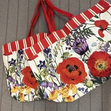 Lot of 2, New Estee Lauder Floral Butterfly Flower Large Tote Shopper Bag