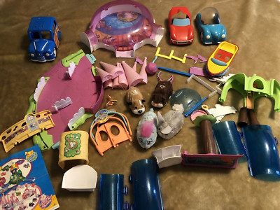 Large Lot Hasbro Zhu Zhu  4 Pets Vehicles Tunnels Replacement Parts