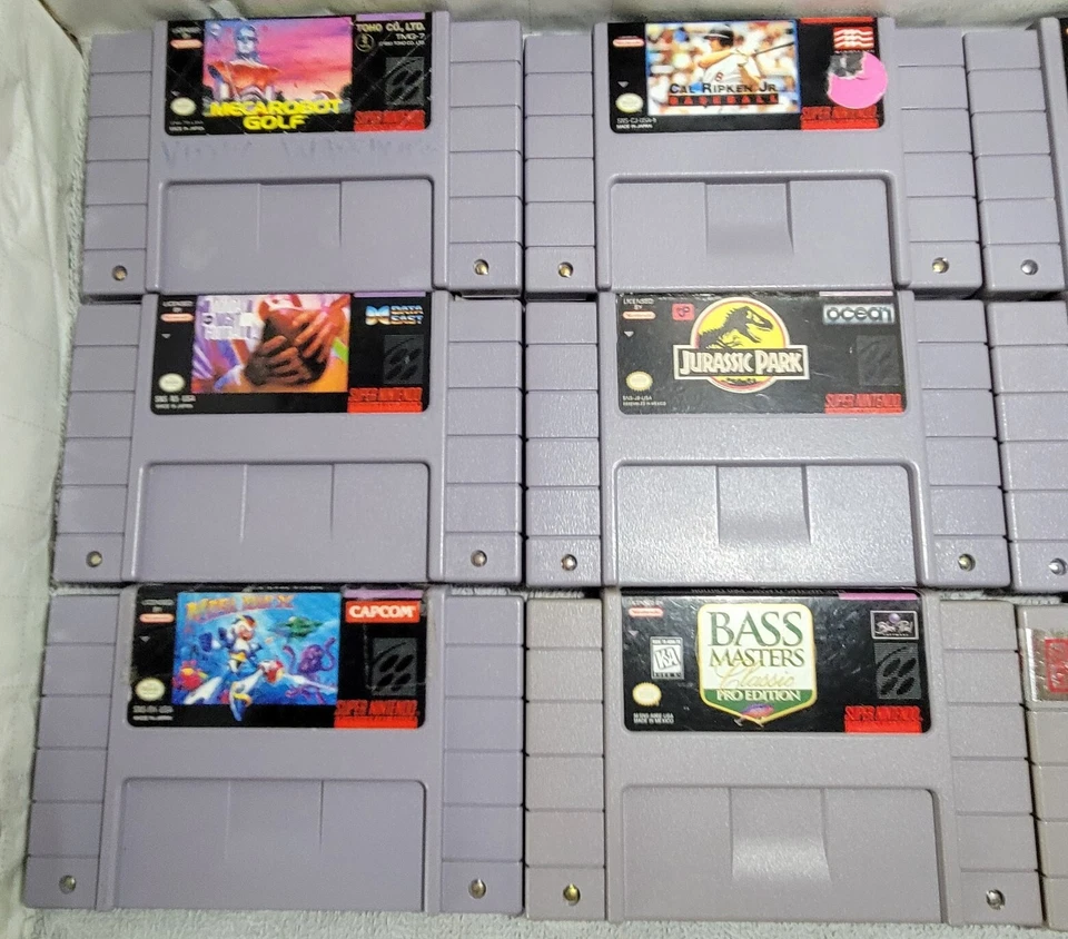 Super Nintendo SNES Game Lot (14) - Robo Cop 3, Mega Man X, GP-1 Pt 2 + - Image 3 of 4