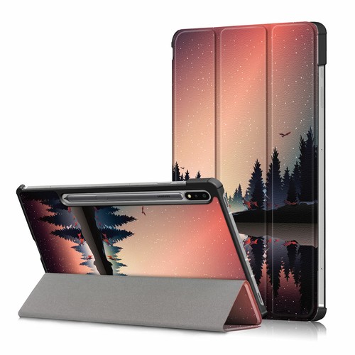 Funda inteligente con soporte triple de cuero para Samsung Galaxy Tab S7 S8+ S9+ S9 FE+ - Imagen 58 de 114