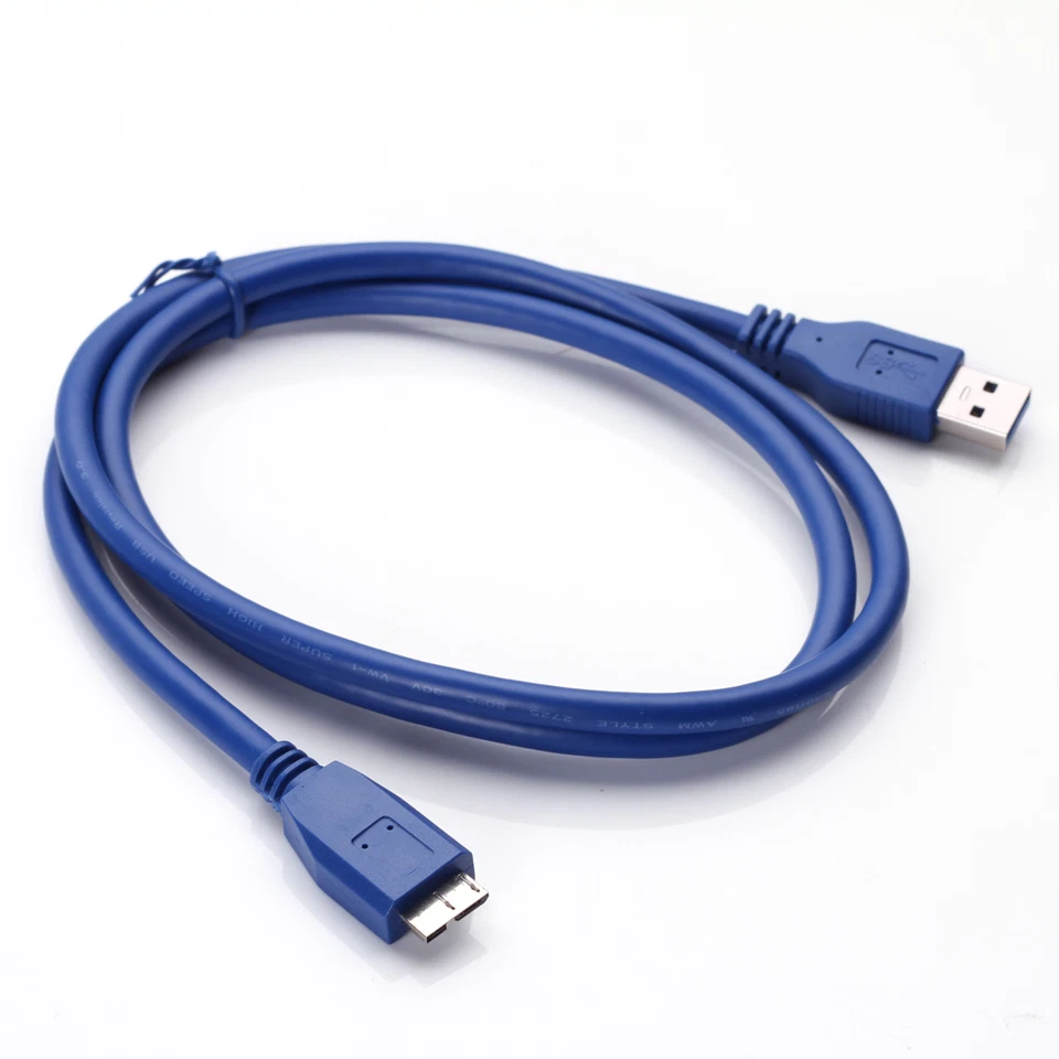 1/3/5M USB 3.0 A AM To Micro B Extension Data Cable For Hard Disk HUB Blue - image 3 of 3