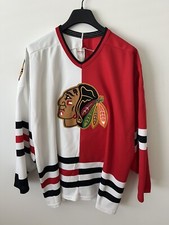 Chicago Chi Blackhawks Hockey Jersey Split Half CCM Size 2xl Rare Streetwear 🔥