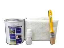 KIT VETRORESINA DA 1,3KG - RESINA POLIESTERE + FIBRA VETRO MAT 300+20G CATAL.