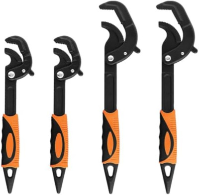 KS TOOLS Serie di chiavi a cricco doppie poligonali universali GEAR