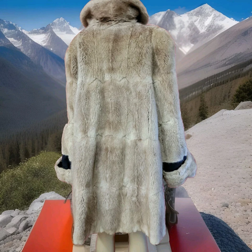 LUJO, Carman's Omaha, Abrigo Columpio Centro Estilo PIEL VINTAGE AÑOS 50 #00 Foto 2 de 4