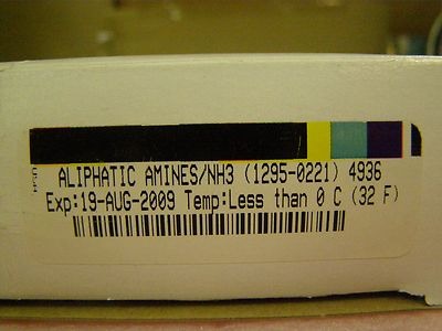 Honeywell Chemcassette ALIPHATIC AMINES NH3 1295-0221 - Capteur Chimique, Date Expirée 2009, Origine USA