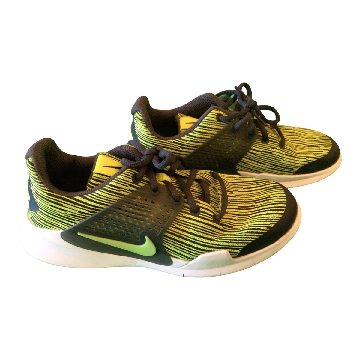 Nike lime green and gray verticle lines unisex size 5 Y eBay