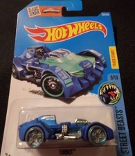 HW HOT WHEELS 2016 HW STREET BEASTS #9/10 TURBOT HOTWHEELS BLUE VHTF