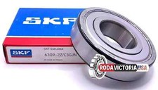 SKF 6309 ZZ C3 GJN Deep Groove Ball Bearing, Metal Shielded 45x100x25 mm