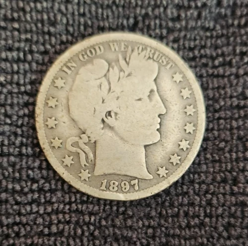 1897-O 50C Barber Half Silver Dollar New Orleans Half Dollar ungraded/circulated