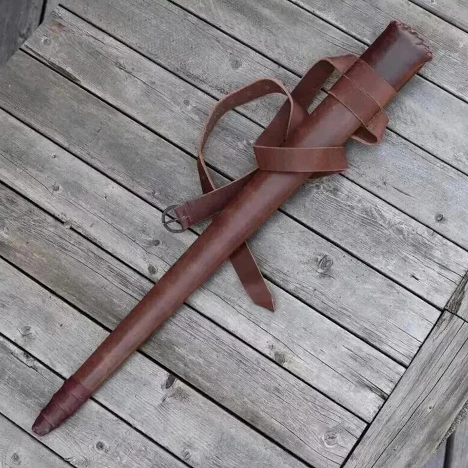 Espada vikinga afilada/lista para la batalla de acero al carbono forjada a mano Foto 3 de 4