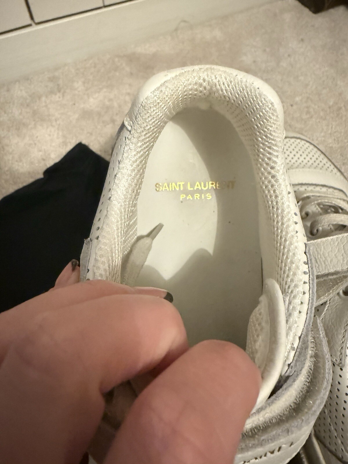 Scarpe da ginnastica basse Saint Laurent SL24 vintage bianche prezzo consigliato £ 650 EU38