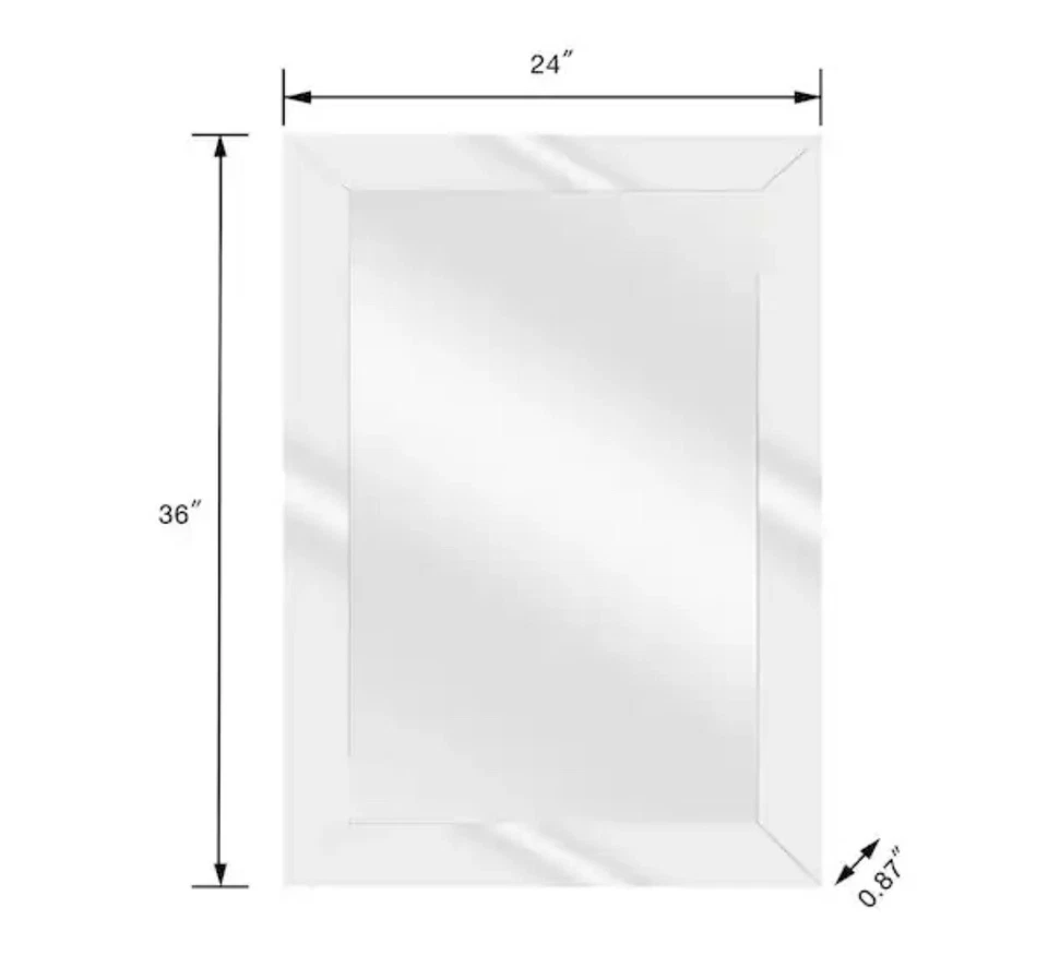 🔥Colección Decoradores de Hogar24 pulgadas W x 36 in. Pared con marco de plástico rectangular H Foto 3 de 4