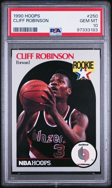 1990 nba hoops Cliff Robinson  250 / RC rookie / PSA 10 / fresh grade!