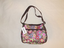 LeSportsac Classic Messenger Bag Spangled Comes with Make Up Bag NWT 19x9x5