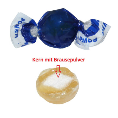 Power Kugel Energy Bonbons Taurin 1kg Beutel (ca. 150 Stück) Atties 