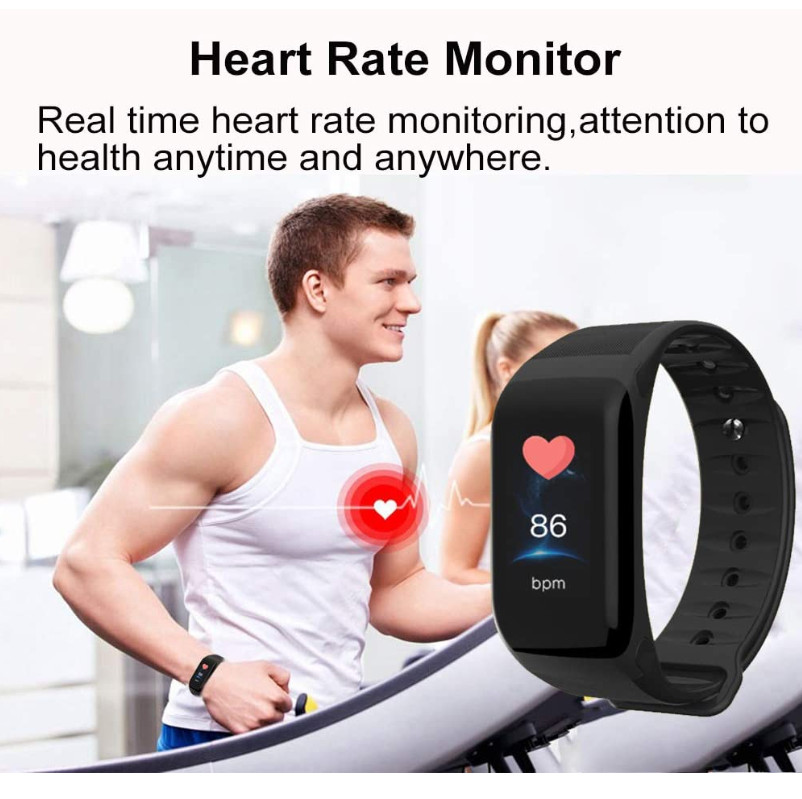 Smartwatch orologio cardiofrequenzimetro da polso y1 sport cardio universale foto 6