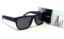New Cali Blue Foster Grant SUNGLASSES Dark, Navy Blue Square Casual w/ Cord