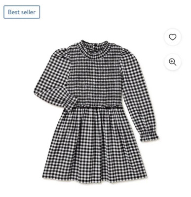 3t dress long sleeve NEW Toddler Girls Dress Sz 3T Long Sleeve Smocked Plaid Dress