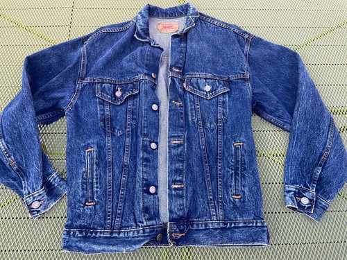CAPPOTTO CAMIONISTA RAGAZZO GIOVANE XL LEVIS VITA BLU JEANS DENIM GIACCA PRELAVAGGIO WPL 423 - Foto 24 di 24
