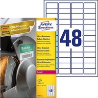Avery Zweckform L7911-40 StrapazierfäHige Folienetiketten (45,7X21,2 Mm Auf Din