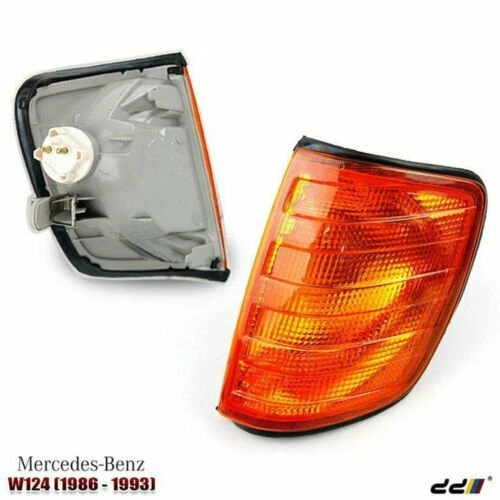 1 Pair Front Corner Light Lamp For Mercedes-Benz 230E 260E 280E 300E W124 84-93 - Изображение 2 из 3
