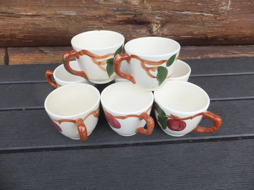 8 Franciscan Apple Coffee Tea Cup Mugs