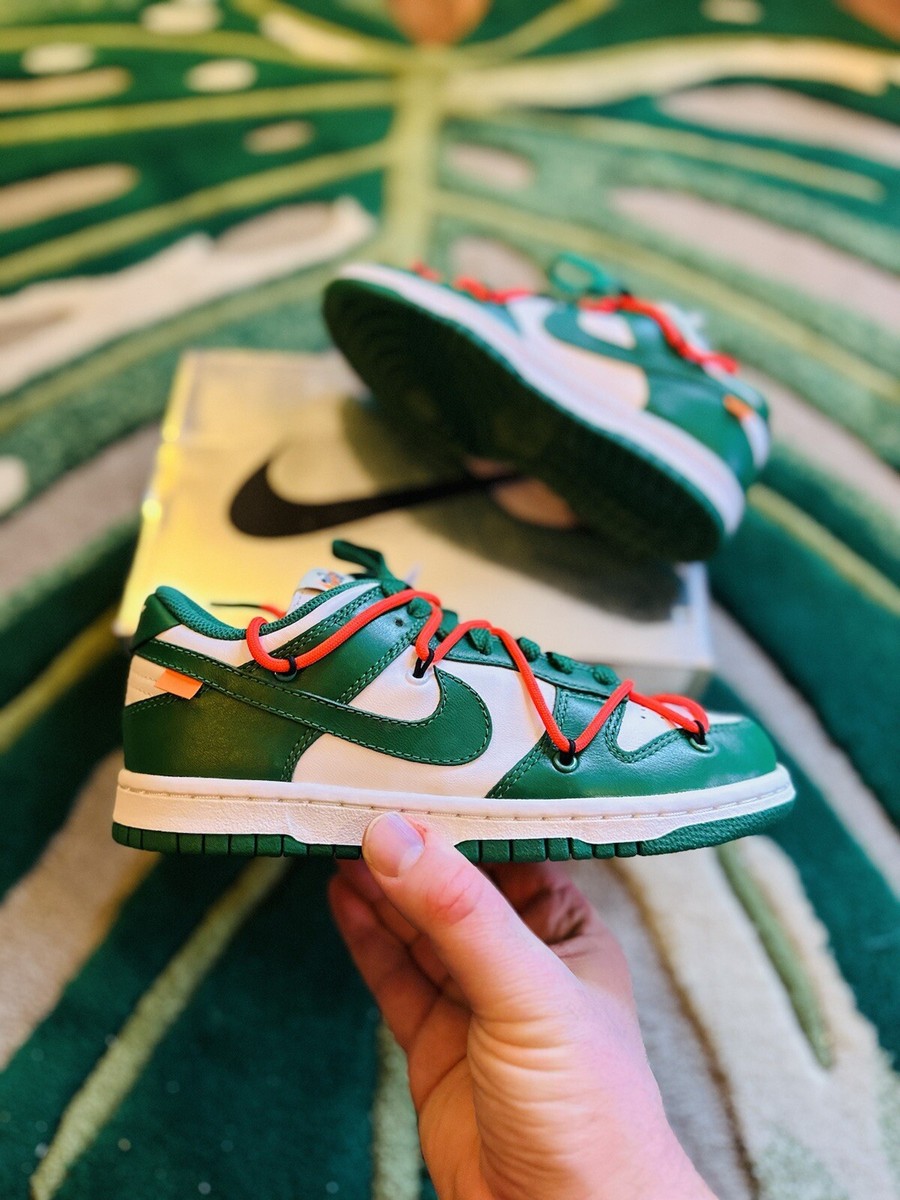 Nike X Off-White Dunk Low Pine Green UK 3.5 US 4 | eBay UK