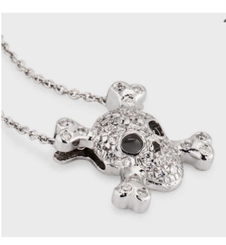Roberto Coin Diamond Skull Necklace