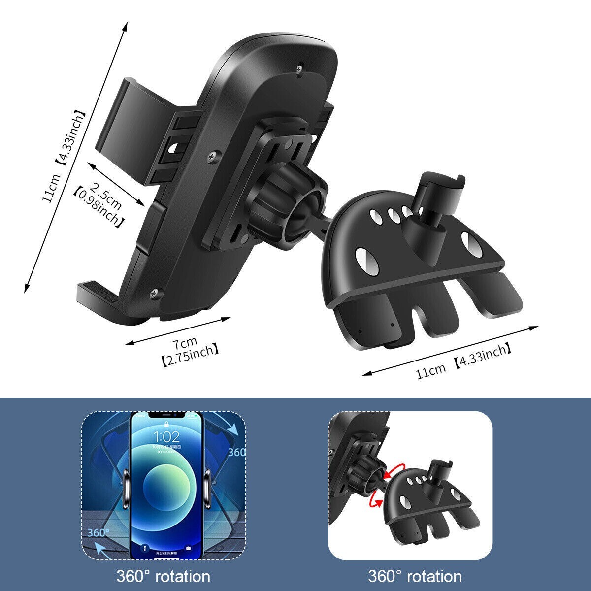 CD Slot Car Phone Holder Universal Car Mount for iPhone Samsung Cell Phone GPS eBay