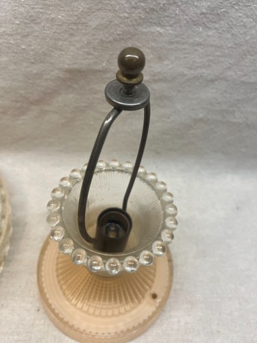 Vintage Antique Art Deco Shade Ceiling Light Fixture pendant + glass base - Picture 8 of 8