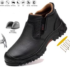 Botas de trabajo impermeables para hombre zapatos de seguridad con puntera compuesta indestructibles antideslizantes