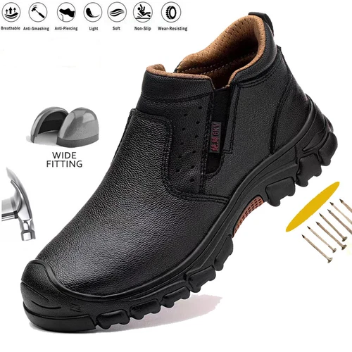 Botas de trabajo impermeables para hombre zapatos de seguridad con puntera compuesta indestructibles antideslizantes - Imagen 1 de 16